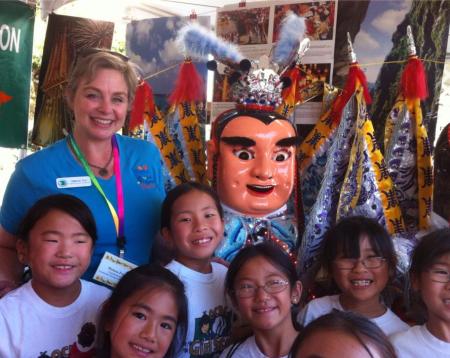 Irvine Community Services Commissioner Melissa Fox at Irvine's Global Village Festival 2013