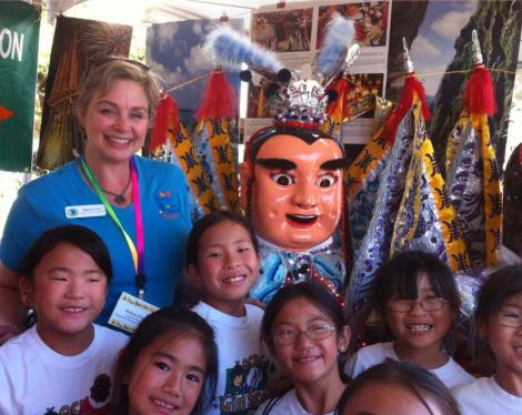 Irvine Community Services Commissioner Melissa Fox at Irvine's Global Village Festival 2013